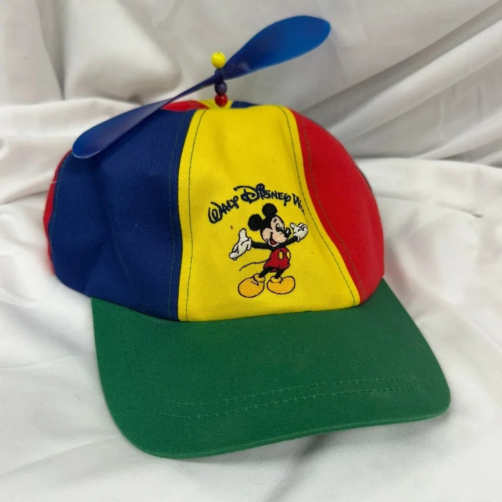 Vintage WDW Kids Mickey Mouse Strap Back Hat Cap Youth Magic Kingdom 90s